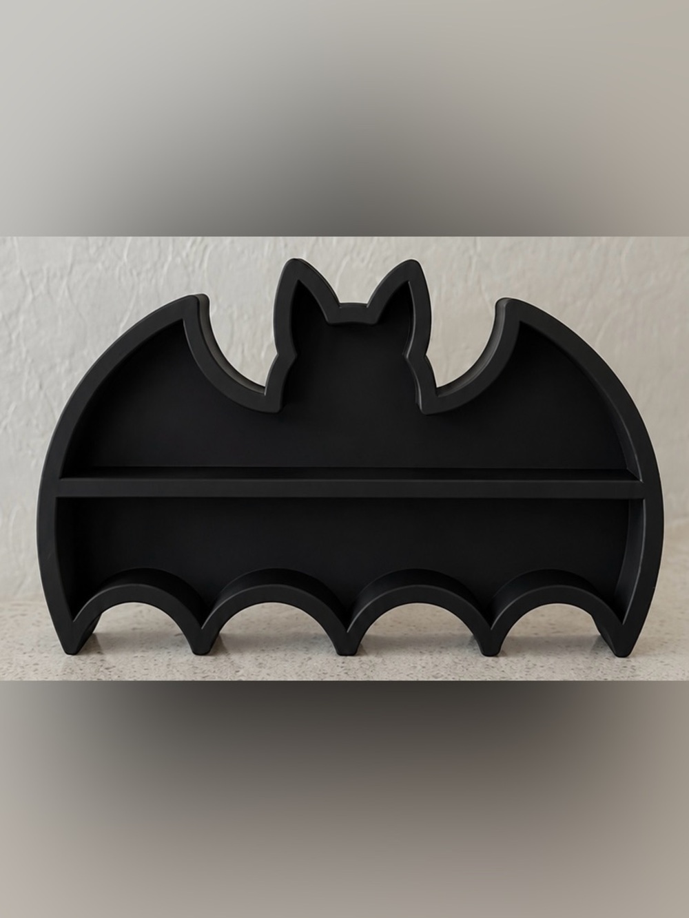 Black Bat-Shaped tabletop Shelf - Home Holiday Decor- new!